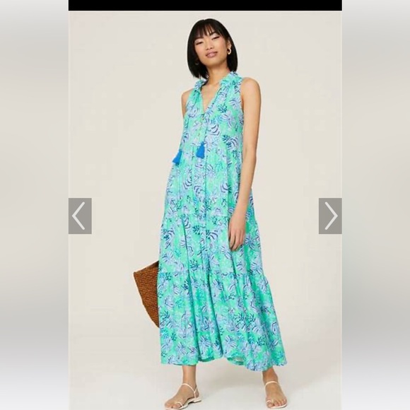 Vibrant Floral Sleeveless Dress - Picture 4 of 6